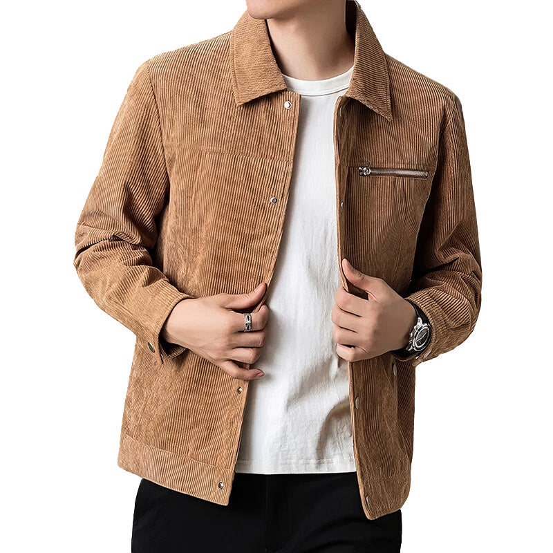 High-quality men's classic velvet transition jacket