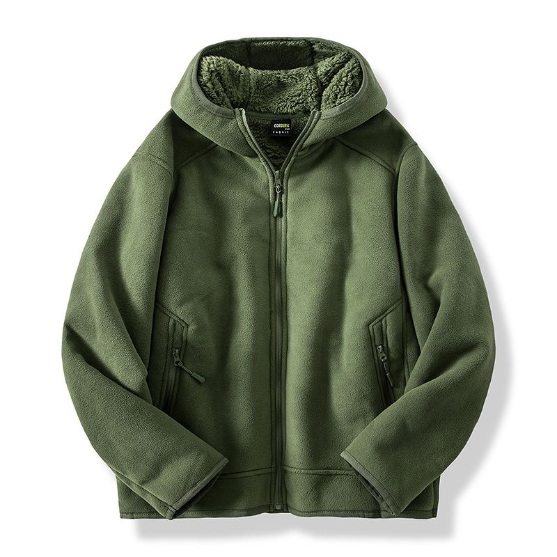 Men's warm fleece jacket for outdoor use