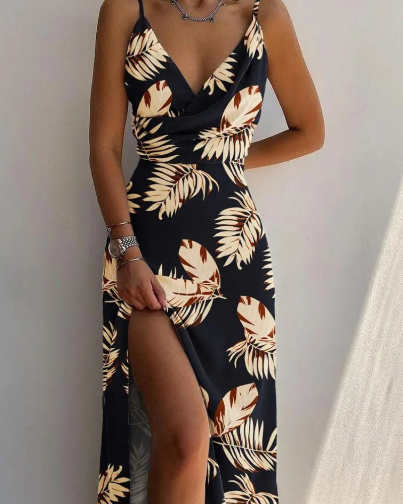 Ivory - V-neck dress