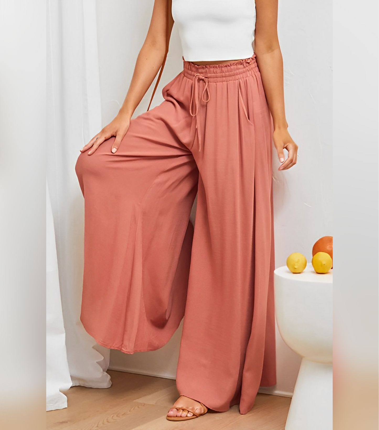 Jamie - Wide leg loose high waist pants