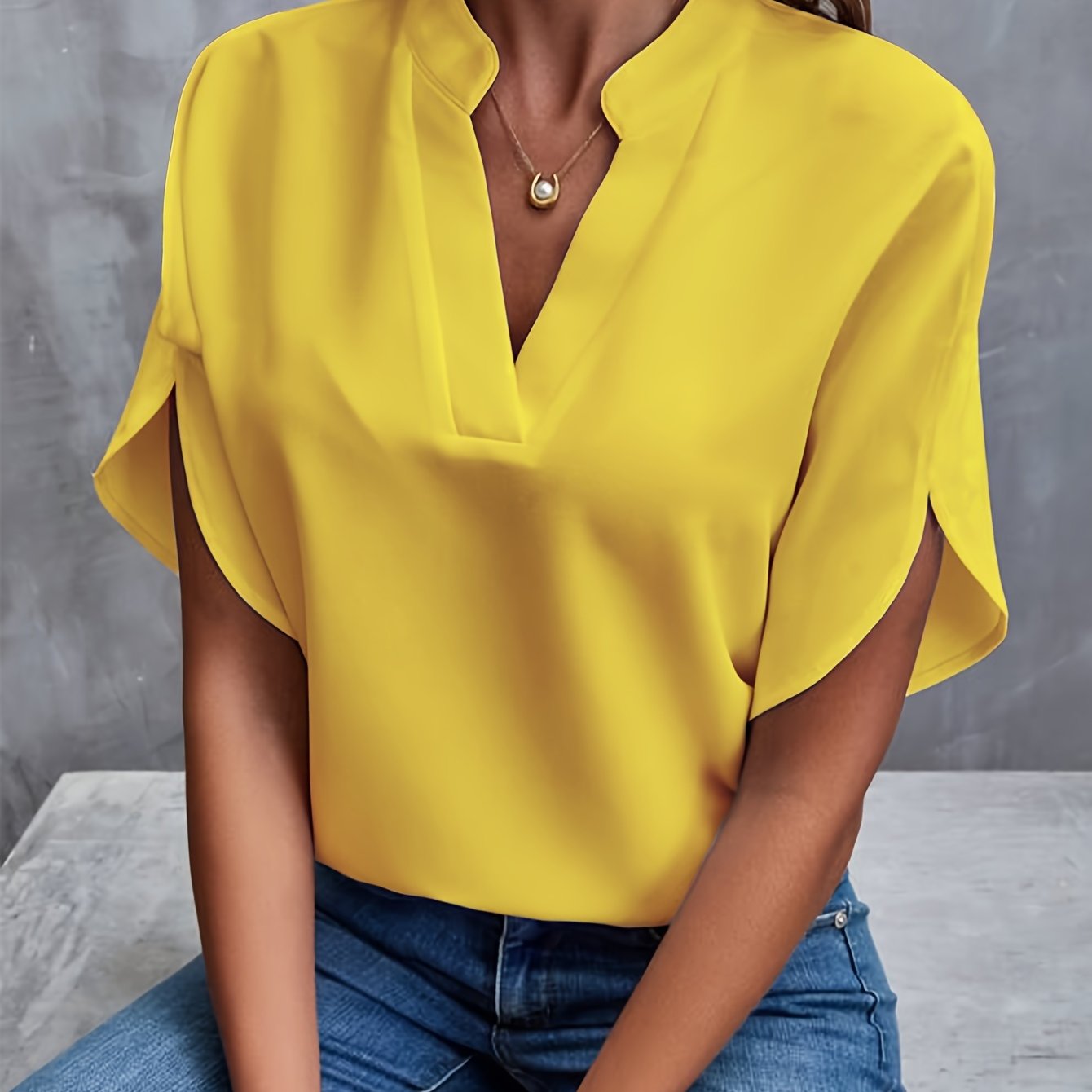 Zandra Blouse | Women’s Lightweight Elegant Blouse with Soft Drape and Classic Collar