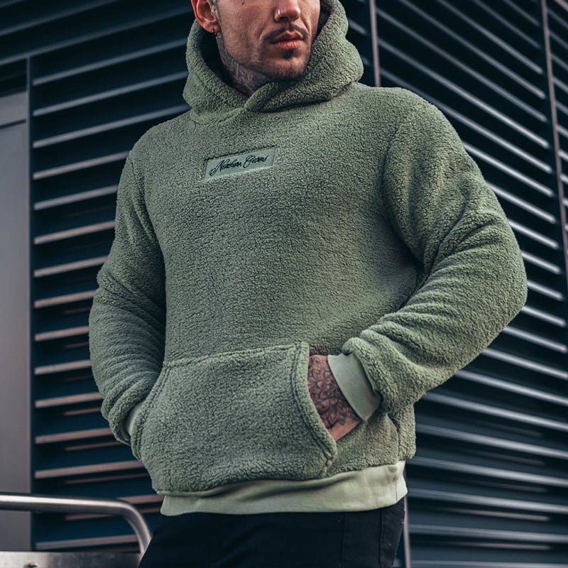 Luxury plush hoodie for men