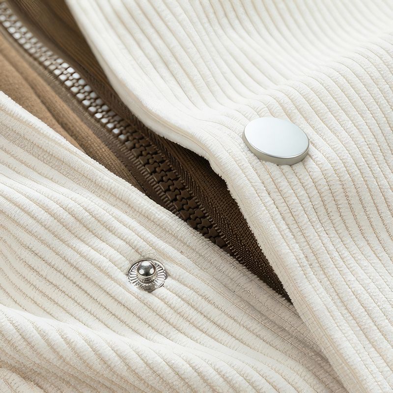 Men's hooded corduroy jacket - Lined