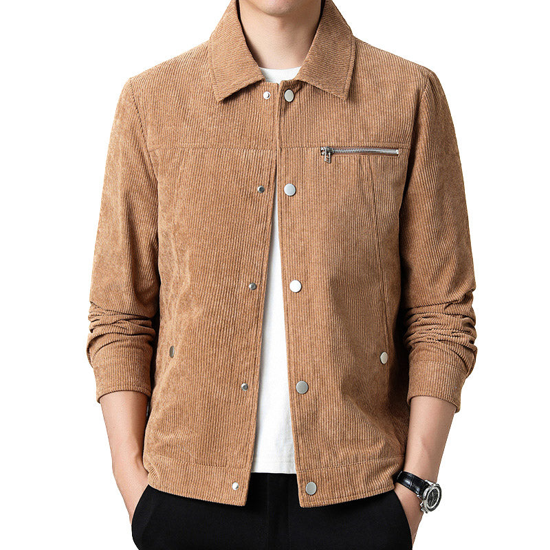 High-quality men's classic velvet transition jacket