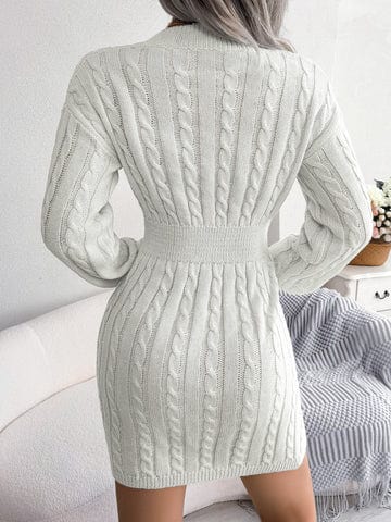 Cable Knit Sweater Dress