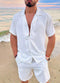 Elegant linen summer set for men - Rommy