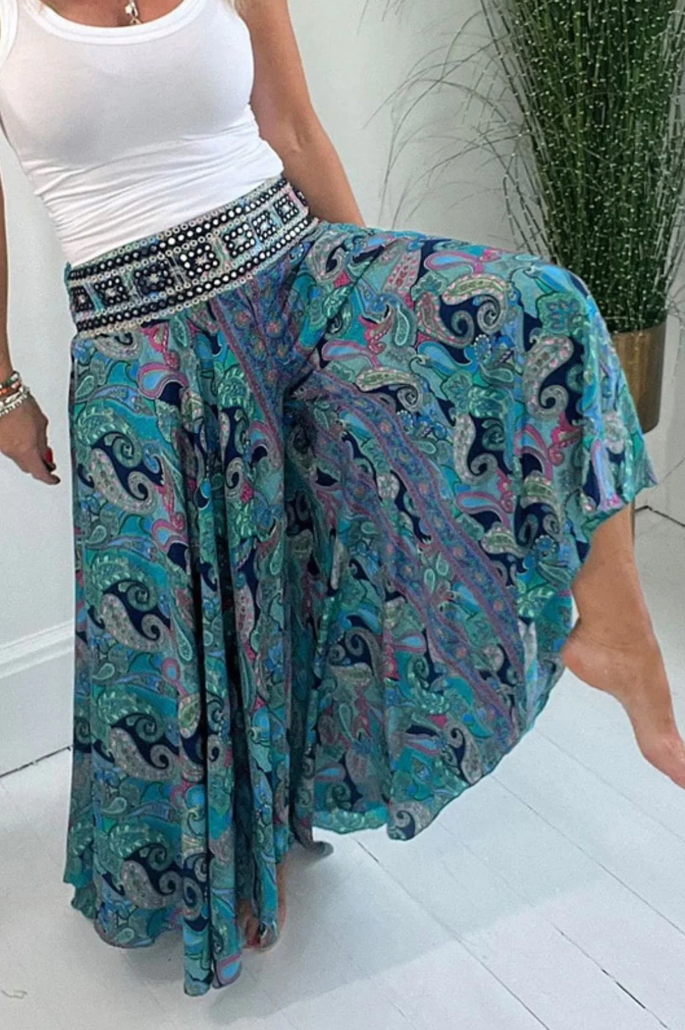 Fabulous long summer pants for women - Ariella