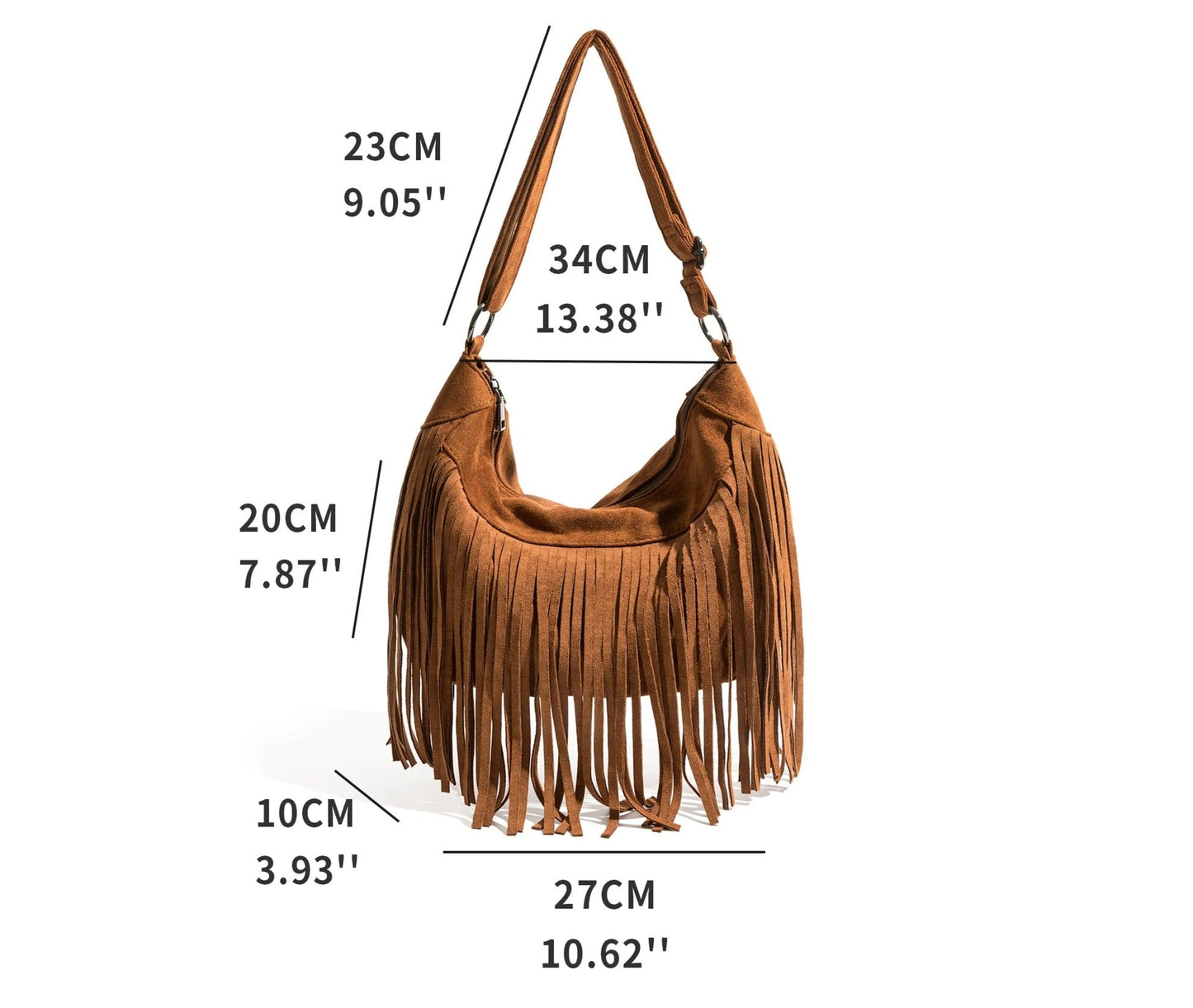 Stylish Shoulder Bag - Soft Suede Material - Chic Everyday Accessory for Women