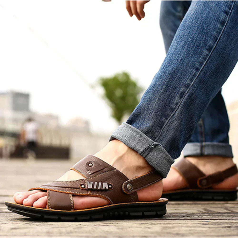Abram Sandals | Men’s Durable Breathable Sandals with Cushioned Sole and Adjustable Straps