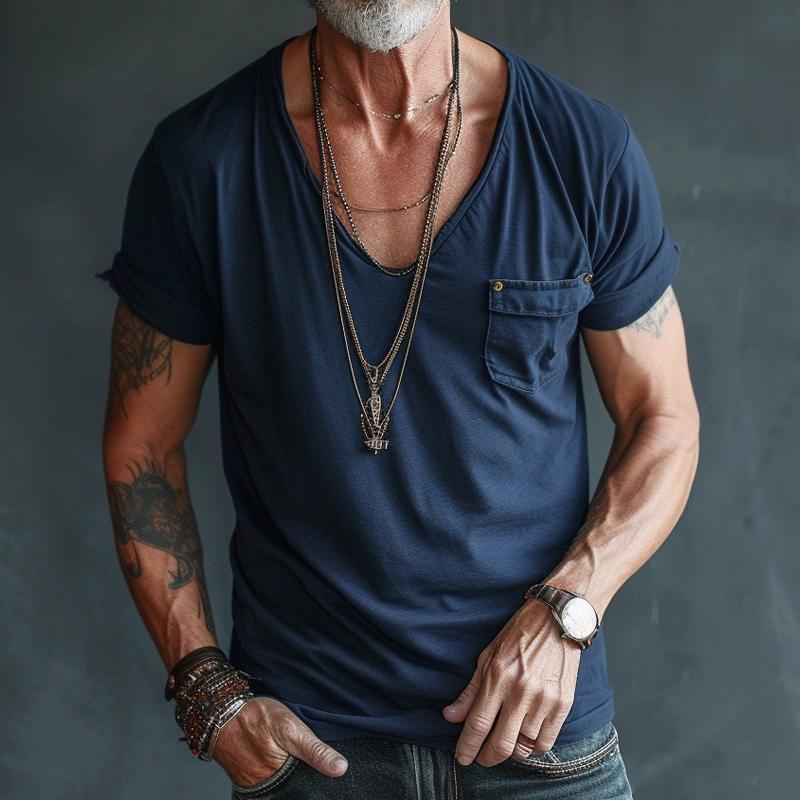 Men's - Cargo T-Shirt - Comfortable Cotton - Casual Style for Everyday Wear - Essential Wardrobe Staple