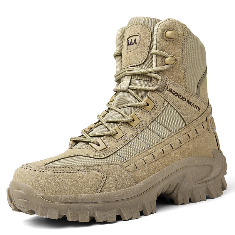 Waterproof, puncture-resistant military boots for outdoor use