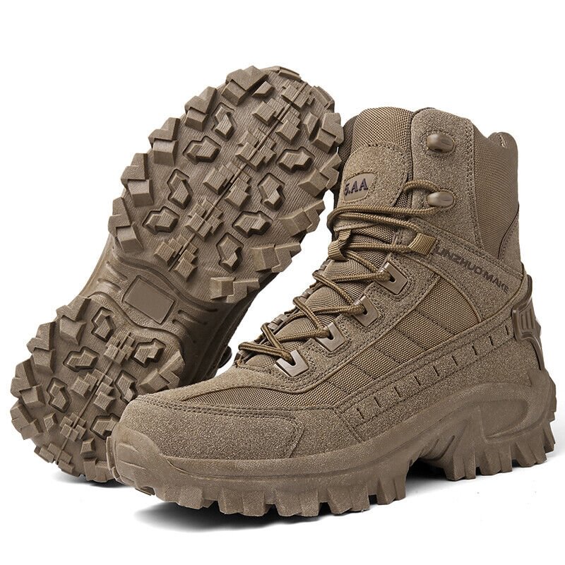 Waterproof, puncture-resistant military boots for outdoor use