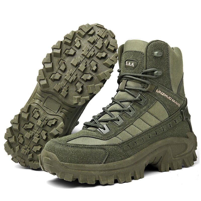 Waterproof, puncture-resistant military boots for outdoor use