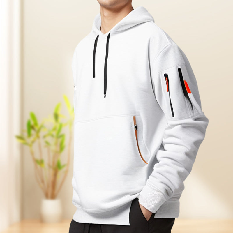 Half-zip hoodie for men