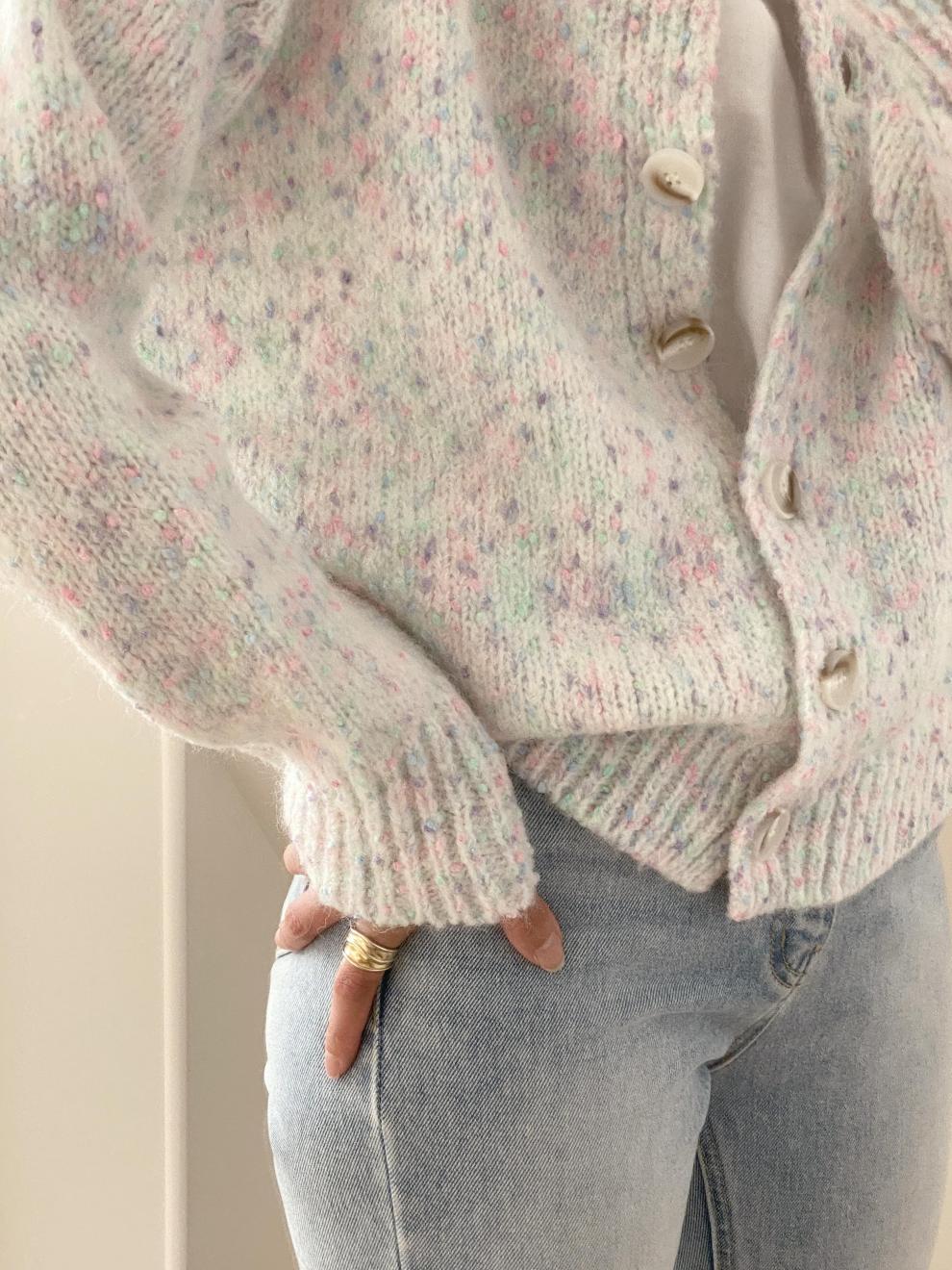 Ivory long sleeve cardigan