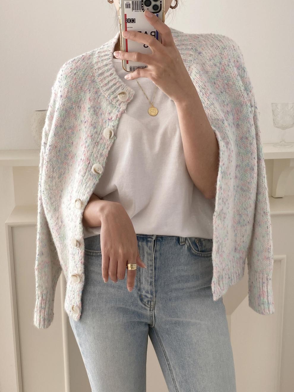 Ivory long sleeve cardigan