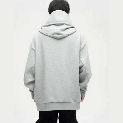 Oversized double neck hoodie for men | Comfortable