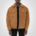 RetroStreet | Short suede jacket with zipper