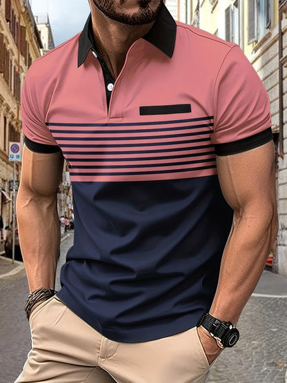 Louis｜Men's Striped Summer Polo Shirt