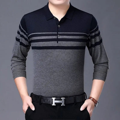 Norin - Fashionable sweater with stripes for men