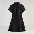 Chic Button Down Pleated Mini Dress