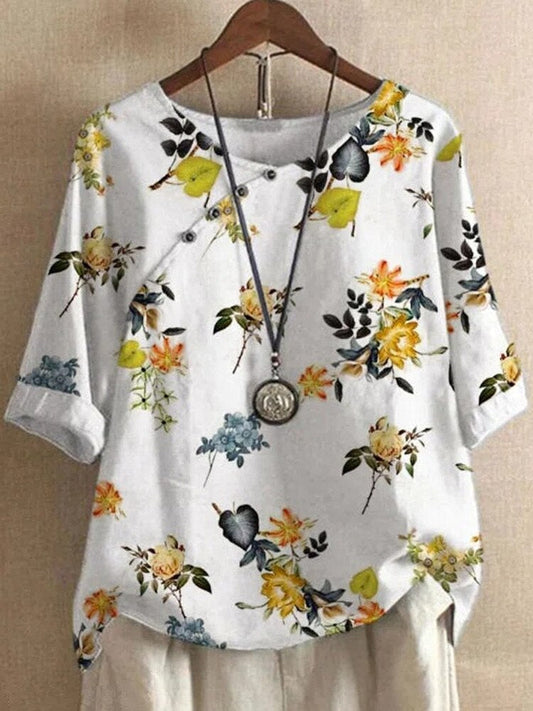 Women's - Light and Fresh Blouse - Breathable Fabric - Stylish Everyday Top for Effortless Elegance - Perfect for Any Occasion