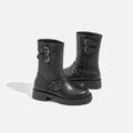 Women's Mid-Calf Biker Riding Boots
