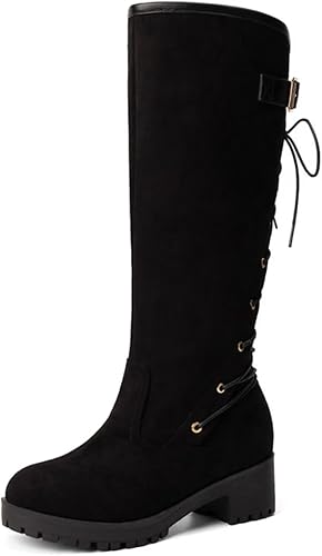 Lace-Up Back Knee-High Fashion Boots for Women