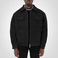 RetroStreet | Short suede jacket with zipper