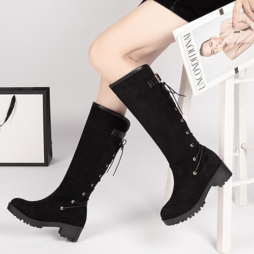 Lace-Up Back Knee-High Fashion Boots for Women