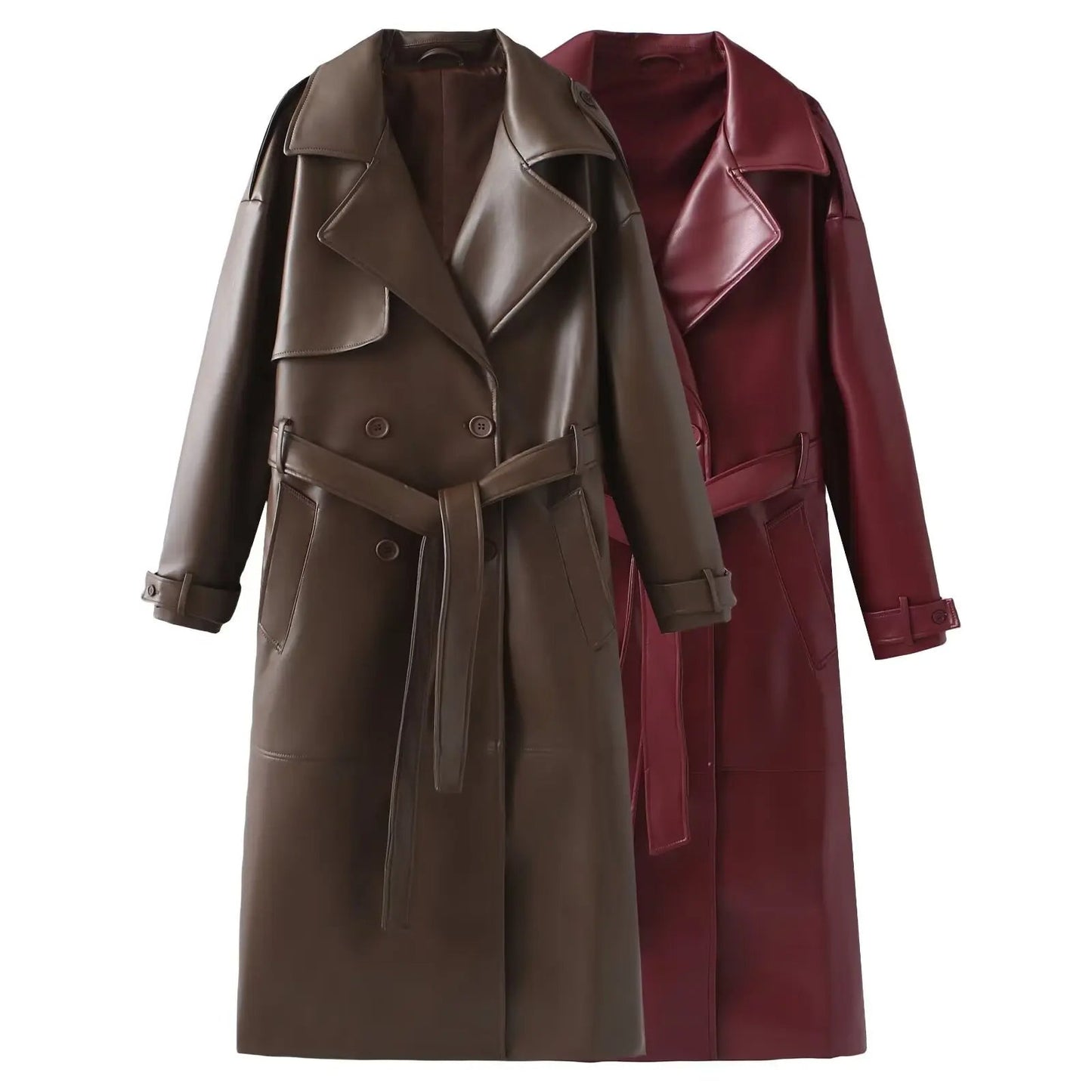 Solene - 2025 Women's jacket in burgundy faux leather