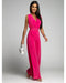 FlairFashion - Sleeveless jumpsuit with V-neckline