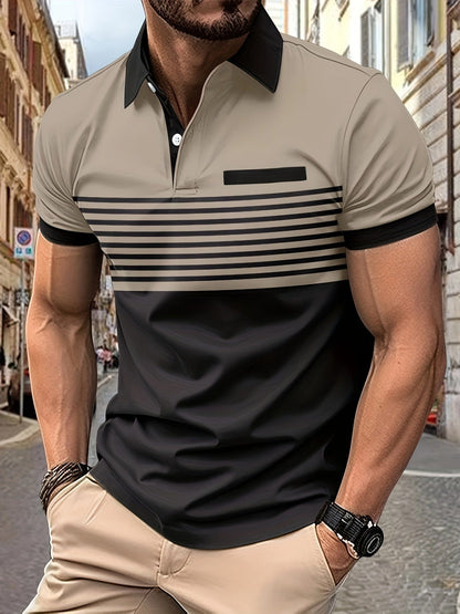 Louis｜Men's Striped Summer Polo Shirt