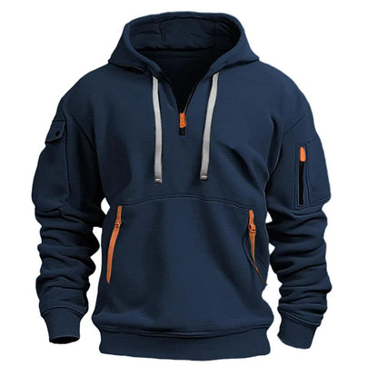 Half-zip hoodie for men