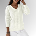 Marimar - Jumper in soft knit with cable pattern