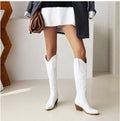 Trendy Chunky Heel Cowgirl Boots for Ladies
