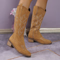 Trendy Chunky Heel Cowgirl Boots for Ladies