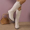 Trendy Chunky Heel Cowgirl Boots for Ladies