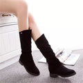 Mid Calf Slouchy Boots for Women
