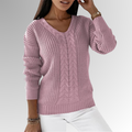 Marimar - Jumper in soft knit with cable pattern