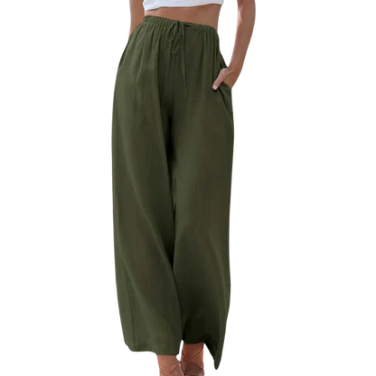 Anivia | Elegant Cotton-Linen Trousers