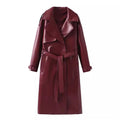 Solene - 2025 Women's jacket in burgundy faux leather