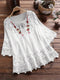 Women's - Elegant Lace Short Sleeves Blouse - Stylish & Versatile Top for Any Occasion