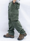 Men's casual 6-pocket straight cargo pants