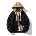 Men's hooded corduroy jacket - Lined