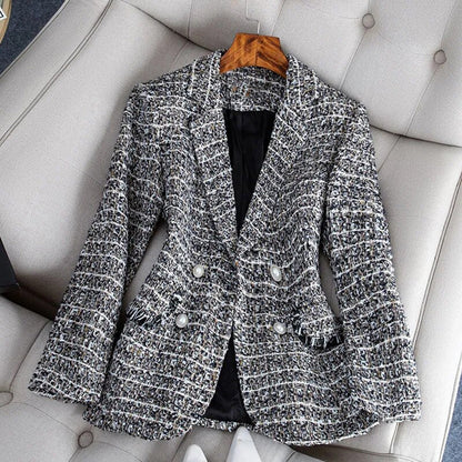 Casual and Stylish Plaid Blazer for Women