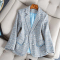 Casual and Stylish Plaid Blazer for Women