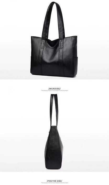 Vintage Leather Shoulder Bag - Classic - Fashionable Women - For Every Day
