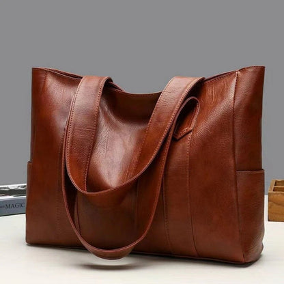 Vintage Leather Shoulder Bag - Classic - Fashionable Women - For Every Day