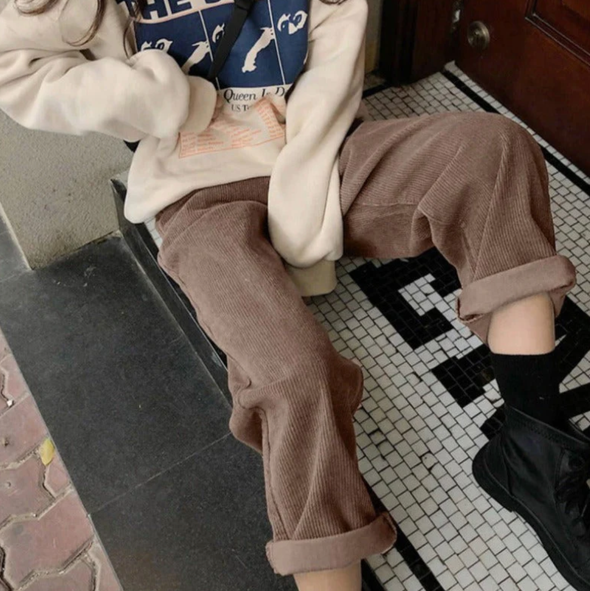 Malia - Casual velvet leisure pants